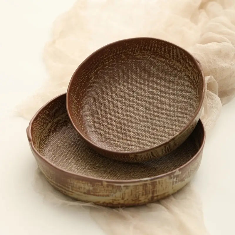 Retro Ceramic Deep Plates Creative Household Plate - Beyond Trends Hub 