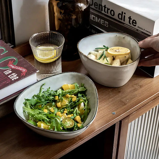 Retro Irregular Flaw Salad Plates - Beyond Trends Hub 