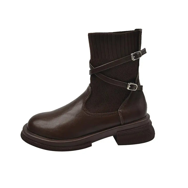 Retro Platform Knitted Martin Boots For Women Beyond Trends Hub