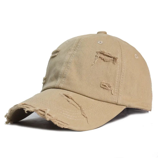 Ripped Cotton Worn Looking Washed-out Cotton Baseball Cap Beyond Trends Hub