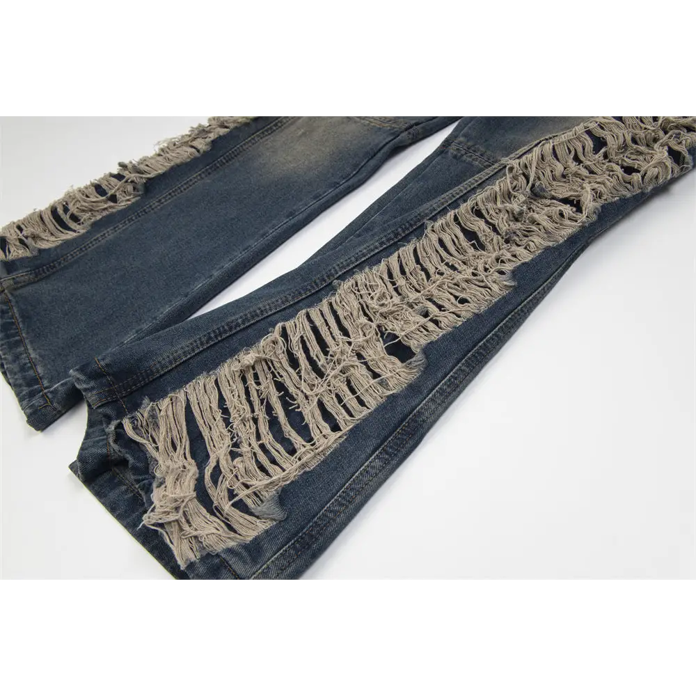 Ripped Denim Trousers For Men And Women