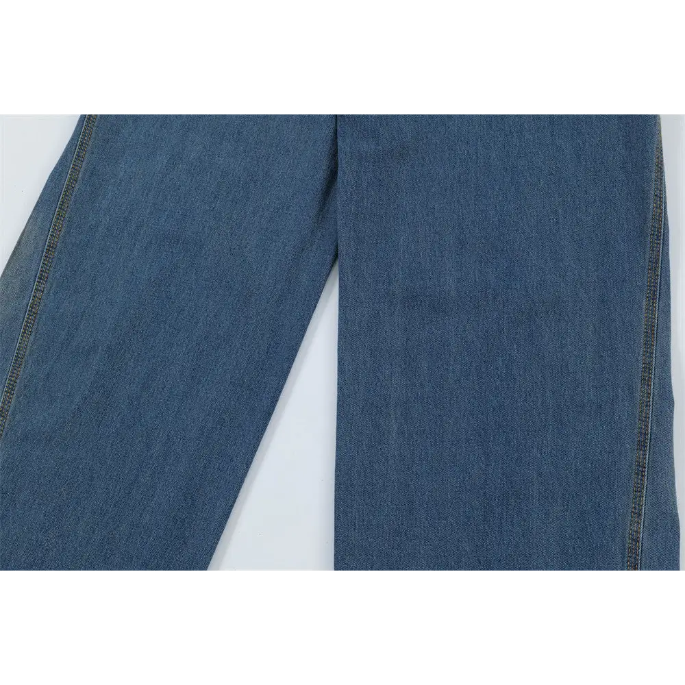 Ripped Dirty Denim Trousers For Men