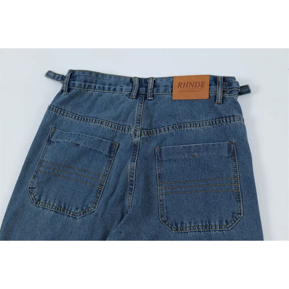 Ripped Dirty Denim Trousers For Men
