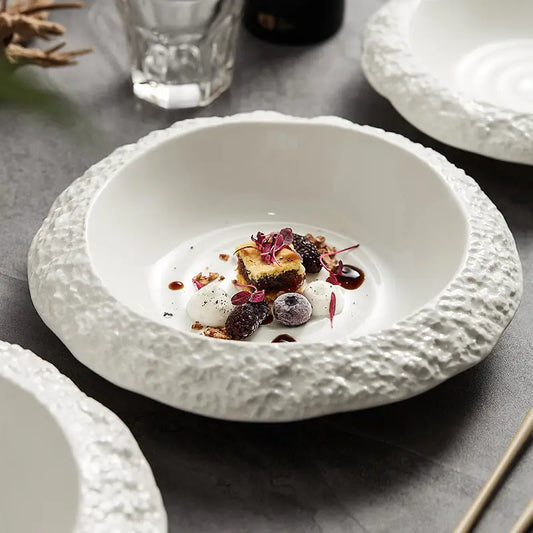 Rock Pattern Ceramic Household Deep Plates - Beyond Trends Hub 