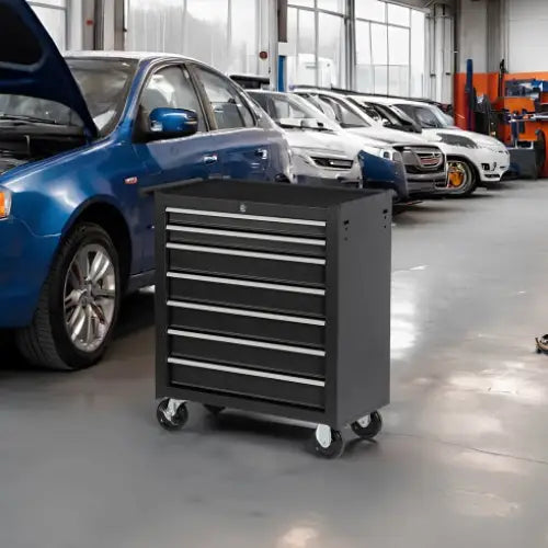 Rolling Tool Chest With 7-Drawer Tool Box With Wheels Multifunctional Tool Cart Mechanic Tool Storage Cabinet