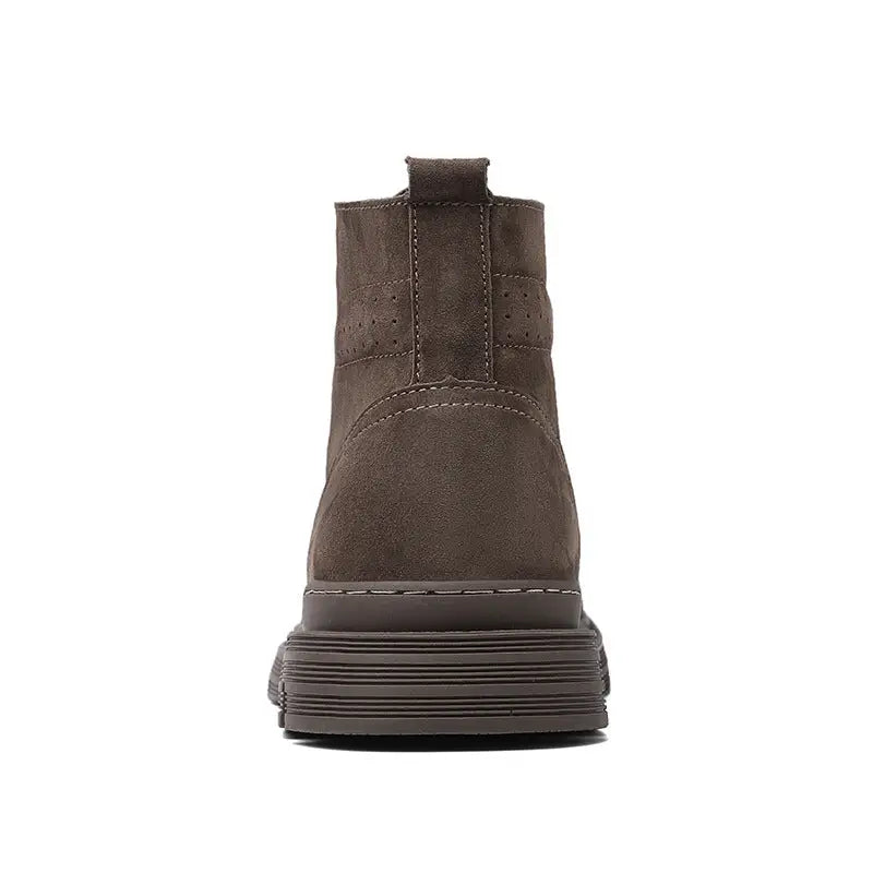 Round Toe Top Layer Cowhide Casual Men's Leather Boots Beyond Trends Hub