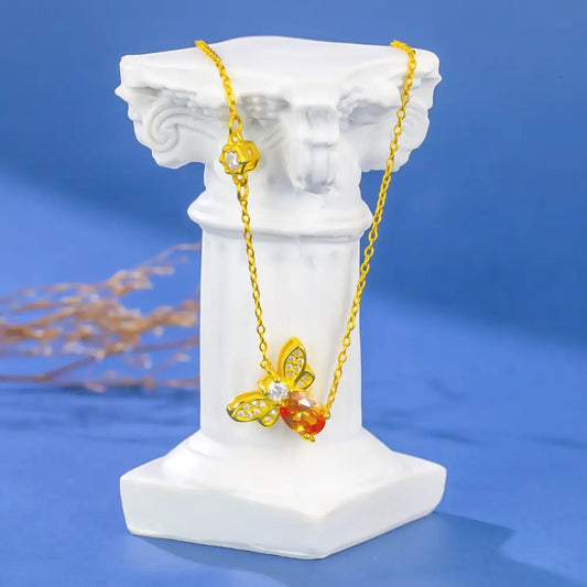 S925 Sterling Silver Bee Necklace Women's Design Fashion Beyond Trends Hub