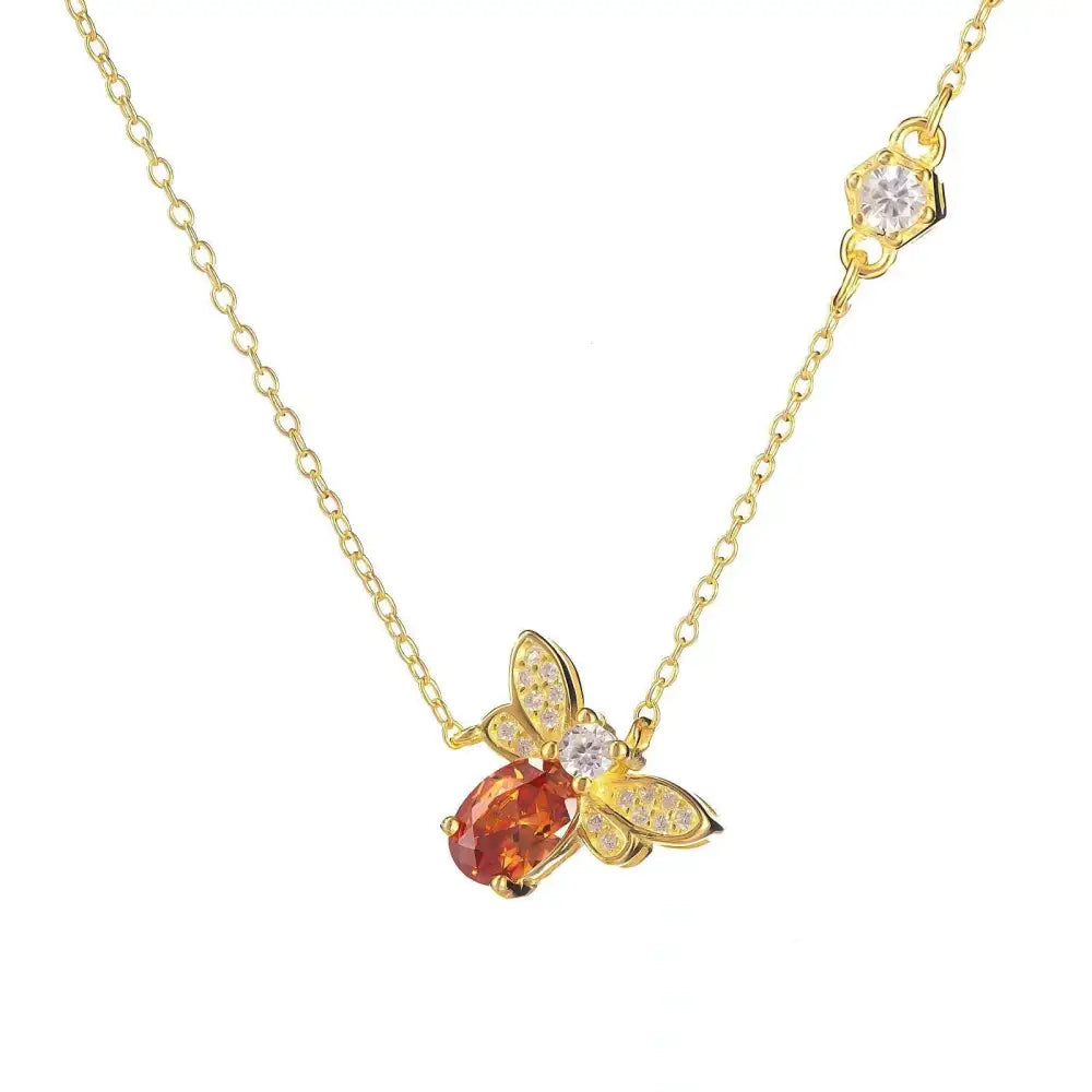 S925 Sterling Silver Bee Necklace Women's Design Fashion Beyond Trends Hub