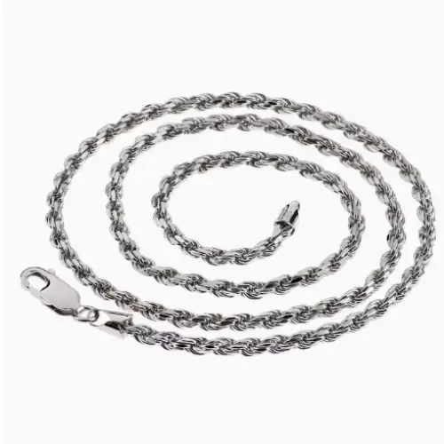 S925   Sterling Silver Plated Fried Dough Twists Chain Necklace For Men And Women Beyond Trends Hub