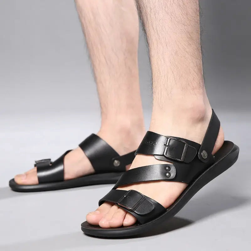 Sandals Men Casual Comfortable Barefoot Buckle Shoes Beyond Trends Hub