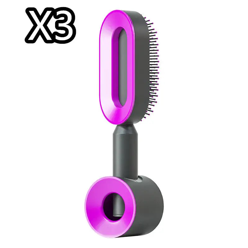 Self Cleaning Hair Brush For Women One-key Cleaning Hair Loss Airbag Massage Scalp Comb Anti-Static Hairbrush Beyond Trends Hub