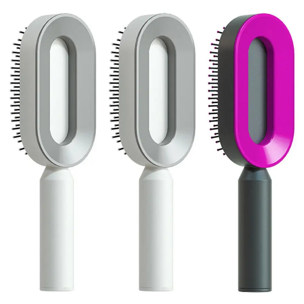 Self Cleaning Hair Brush For Women One-key Cleaning Hair Loss Airbag Massage Scalp Comb Anti-Static Hairbrush Beyond Trends Hub
