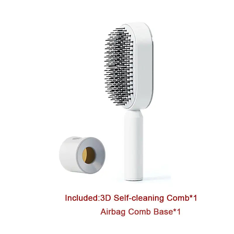Self Cleaning Hair Brush For Women One-key Cleaning Hair Loss Airbag Massage Scalp Comb Anti-Static Hairbrush Beyond Trends Hub