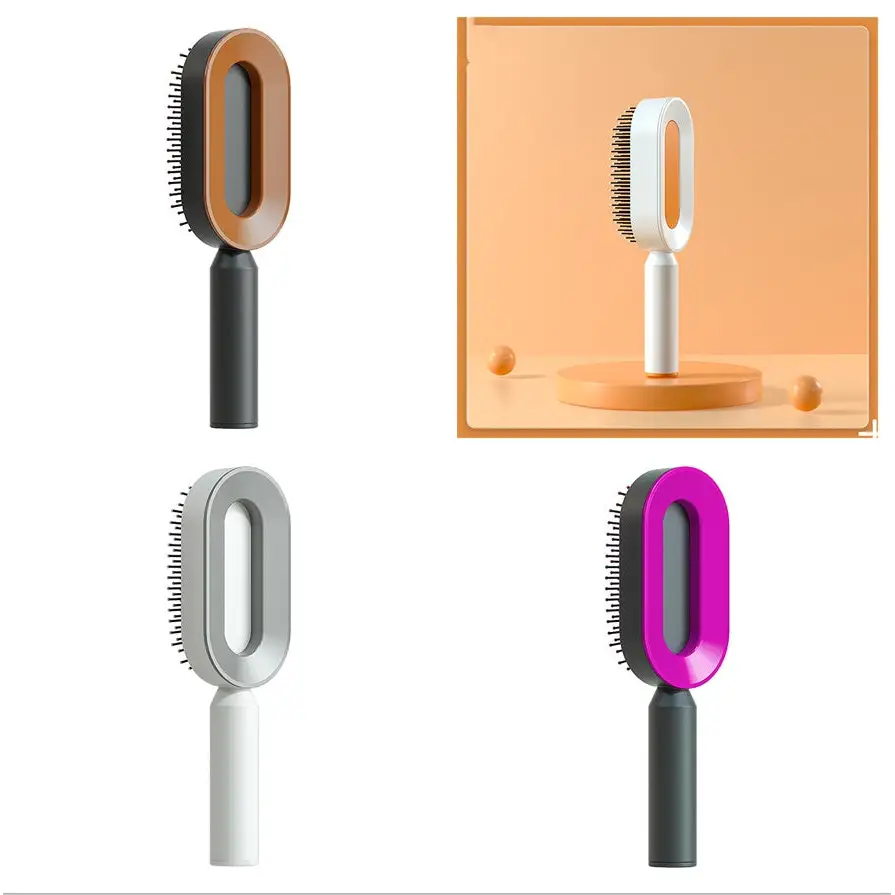 Self Cleaning Hair Brush For Women One-key Cleaning Hair Loss Airbag Massage Scalp Comb Anti-Static Hairbrush Beyond Trends Hub