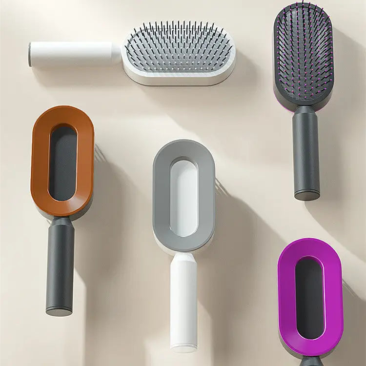Self Cleaning Hair Brush For Women One-key Cleaning Hair Loss Airbag Massage Scalp Comb Anti-Static Hairbrush Beyond Trends Hub
