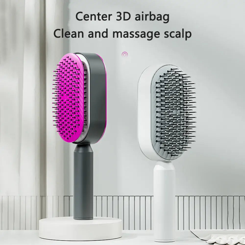 Self Cleaning Hair Brush For Women One-key Cleaning Hair Loss Airbag Massage Scalp Comb Anti-Static Hairbrush Beyond Trends Hub