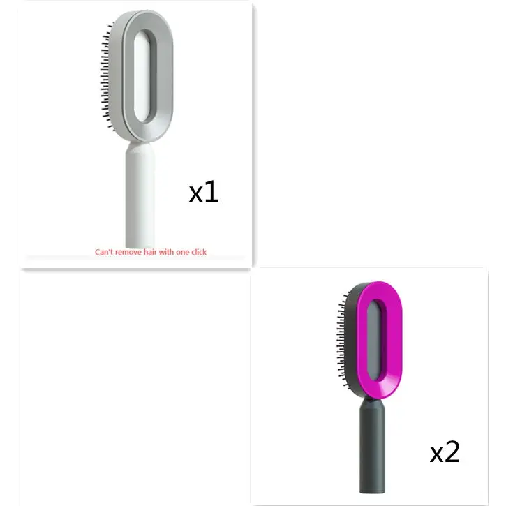 Self Cleaning Hair Brush For Women One-key Cleaning Hair Loss Airbag Massage Scalp Comb Anti-Static Hairbrush Beyond Trends Hub