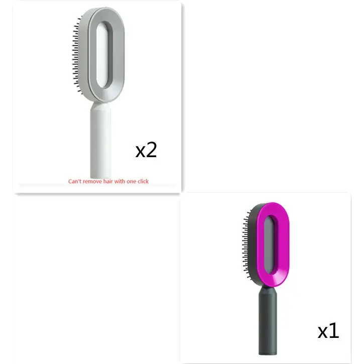 Self Cleaning Hair Brush For Women One-key Cleaning Hair Loss Airbag Massage Scalp Comb Anti-Static Hairbrush Beyond Trends Hub