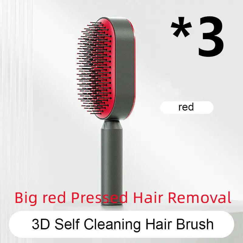 Self Cleaning Hair Brush For Women One-key Cleaning Hair Loss Airbag Massage Scalp Comb Anti-Static Hairbrush Beyond Trends Hub