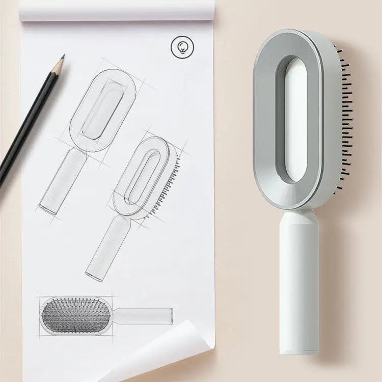 Self Cleaning Hair Brush For Women One-key Cleaning Hair Loss Airbag Massage Scalp Comb Anti-Static Hairbrush Beyond Trends Hub
