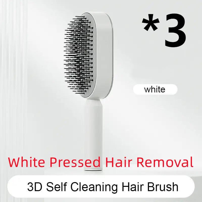 Self Cleaning Hair Brush For Women One-key Cleaning Hair Loss Airbag Massage Scalp Comb Anti-Static Hairbrush Beyond Trends Hub