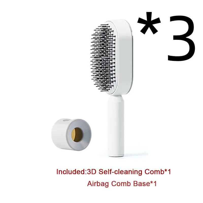 Self Cleaning Hair Brush For Women One-key Cleaning Hair Loss Airbag Massage Scalp Comb Anti-Static Hairbrush Beyond Trends Hub