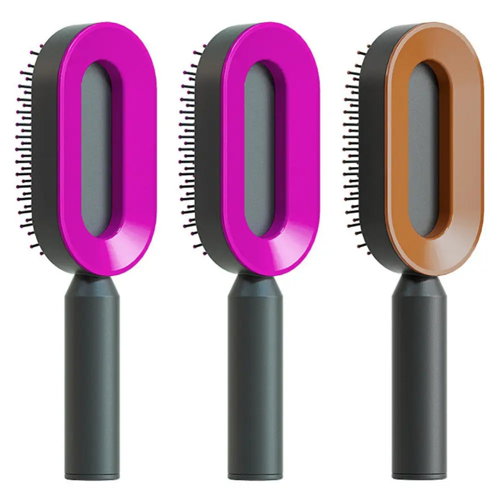 Self Cleaning Hair Brush For Women One-key Cleaning Hair Loss Airbag Massage Scalp Comb Anti-Static Hairbrush Beyond Trends Hub
