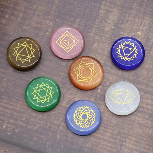 Seven Opal Chakras Yoga Energy Healing Stone Flannel Bag Wish Amazon Cross-Border Hot Sale Beyond Trends Hub
