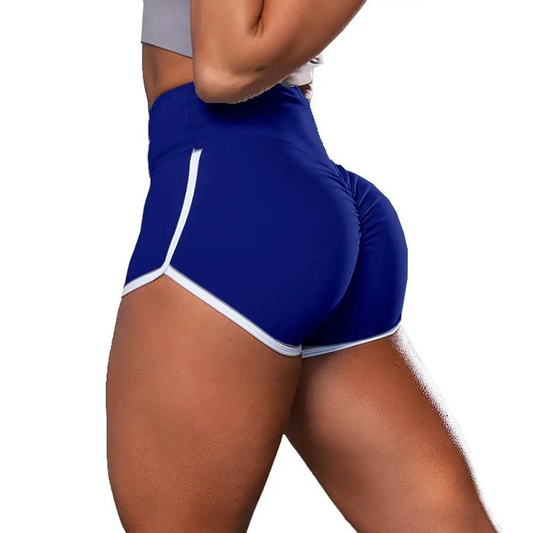 Sexy Solid Color High Waist Sports Running Tight Hip Shorts