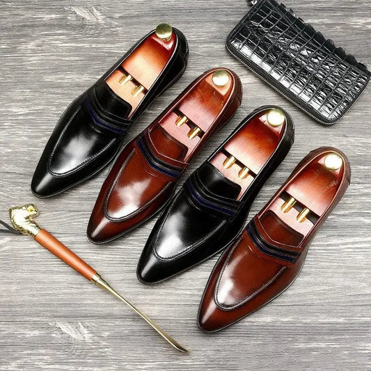 Shallow mouth men's shoes leather shoes Beyond Trends Hub