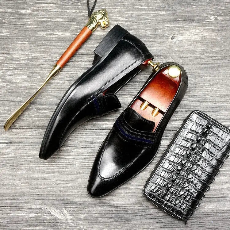 Shallow mouth men's shoes leather shoes Beyond Trends Hub