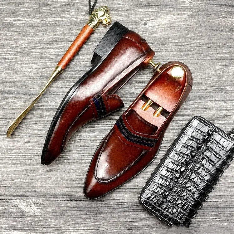Shallow mouth men's shoes leather shoes Beyond Trends Hub