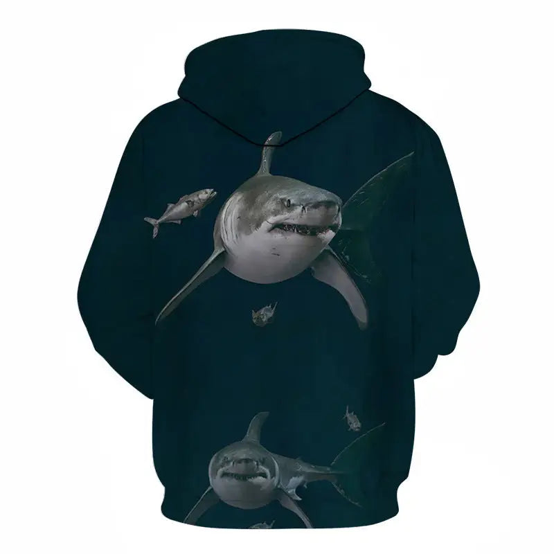 Shark Pullover Loose Hoodie For  Men And Women 3 D Hoodies Beyond Trends Hub