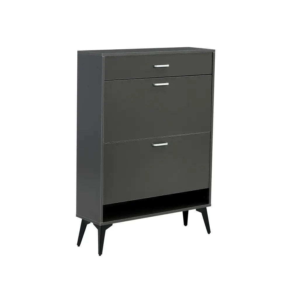 Shoe Cabinet Shoe Storage Shelves Grey - Antique Gray
