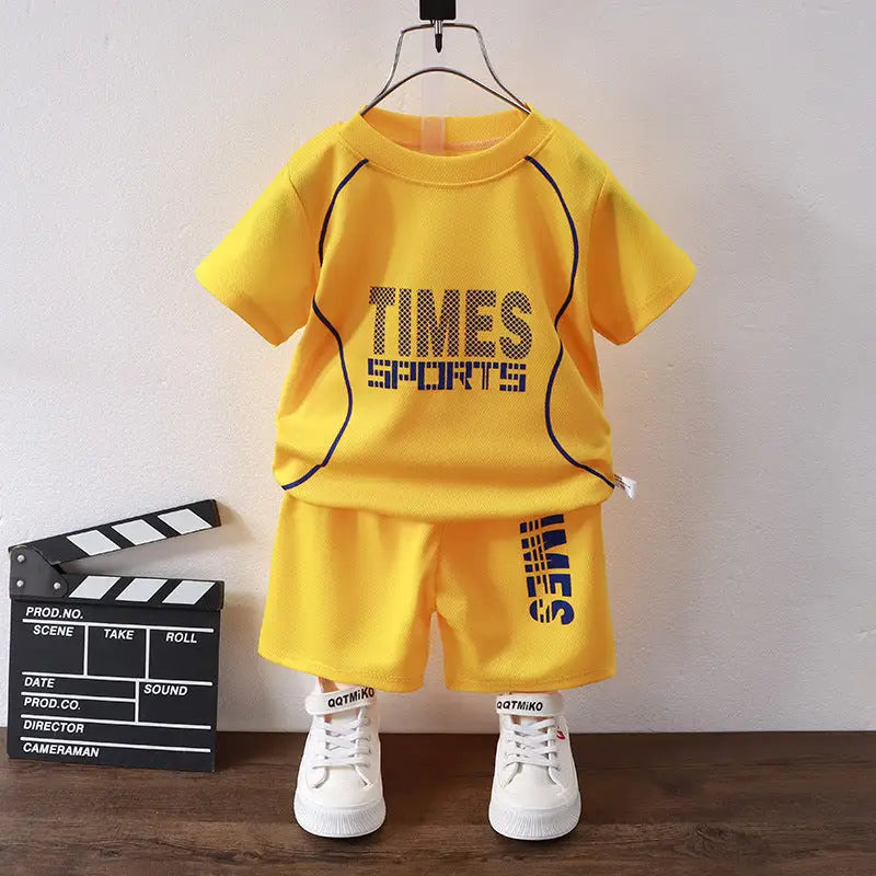 Short-sleeved Uniform Boys' Sportswear Basketball Wear Quick-drying Shorts Suit - Beyond Trends Hub 