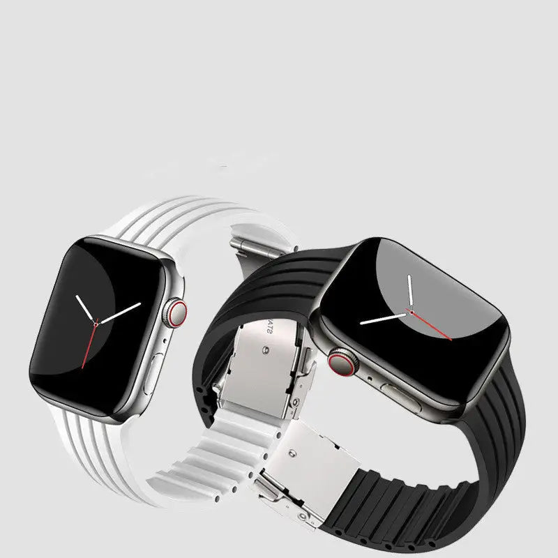 Silicone Stripe IWatch Strap For Men And Women Beyond Trends Hub