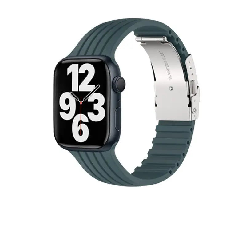 Silicone Stripe IWatch Strap For Men And Women Beyond Trends Hub