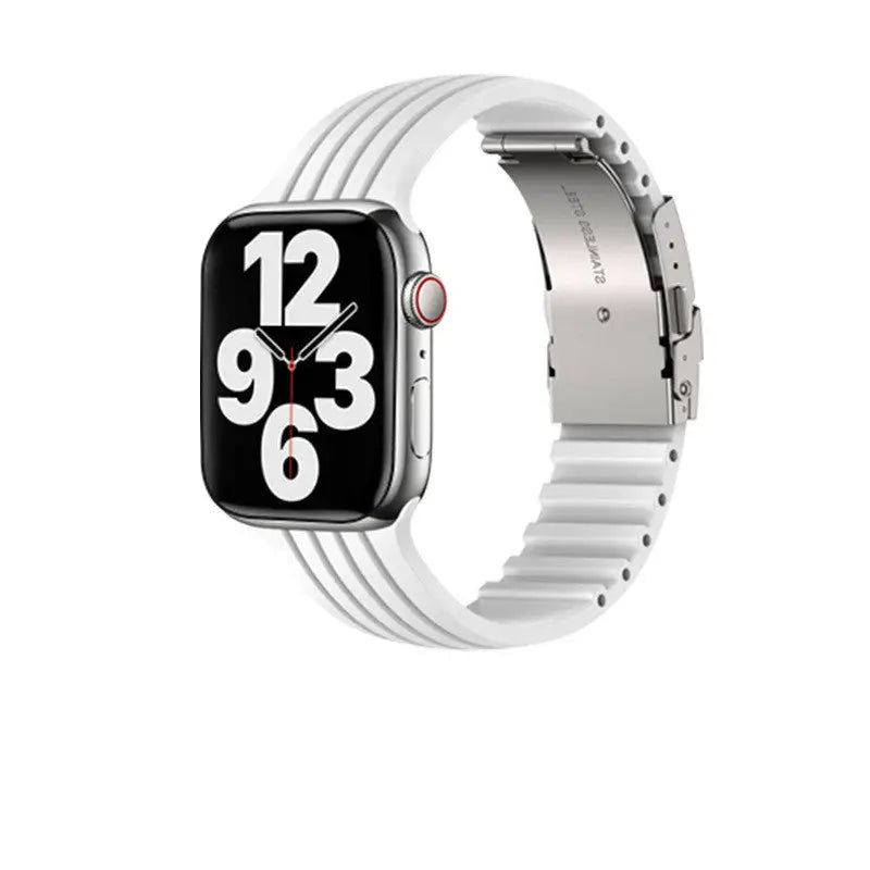 Silicone Stripe IWatch Strap For Men And Women Beyond Trends Hub