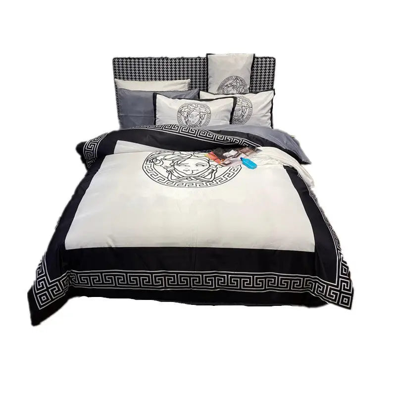 Silk Four-piece Silky Sheets Tencel Cotton Quilt Cover Summer Quilt Modal 1.8m Bedding - Beyond Trends Hub 