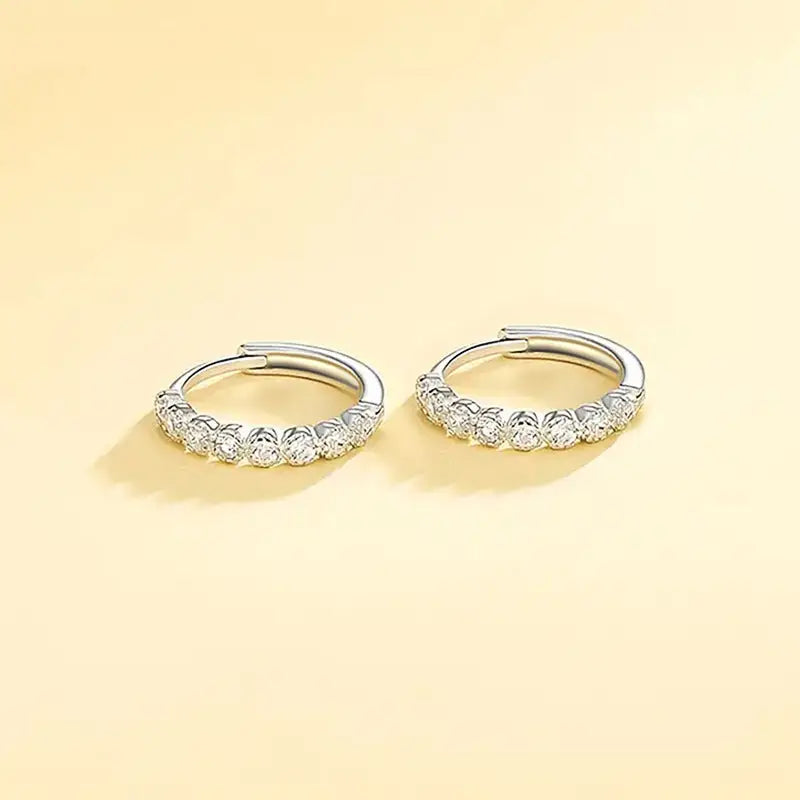 Simple Delicate Earrings Women’s Fashion - E3655 White Gold Color