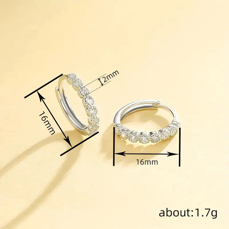 Simple Delicate Earrings Women’s Fashion - E3655 White Gold Color