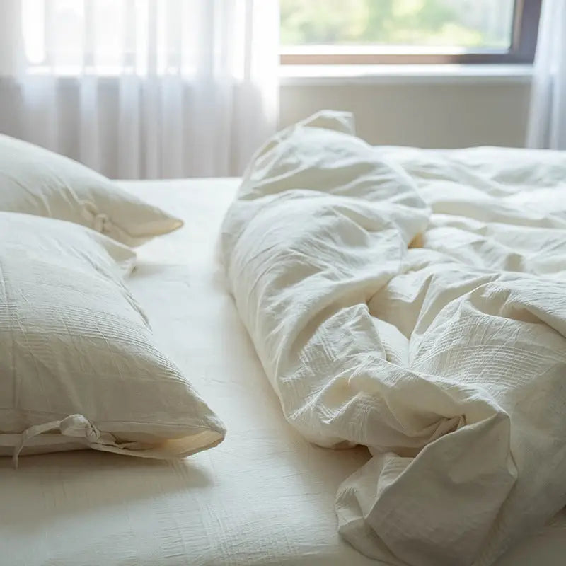 Simple White Four Piece Cotton Bed And Breakfast Style Hotel Bed Linen Three Piece Set Beyond Trends Hub