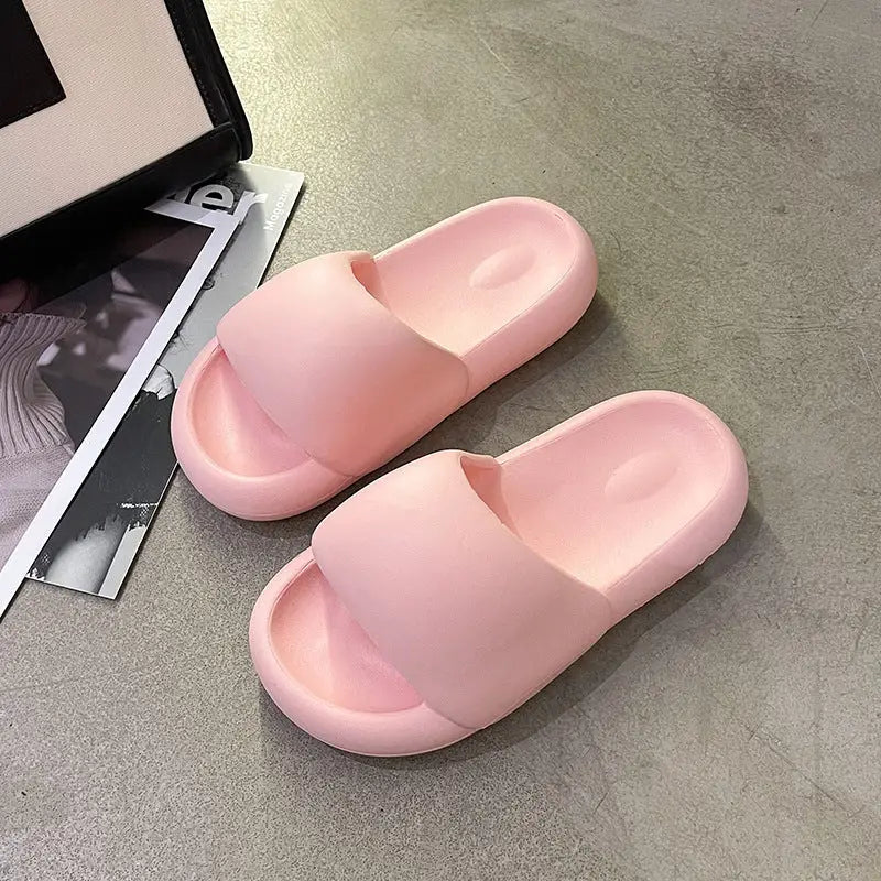 Slippery Slippers Indoor And Outdoor Wear Non-slip Thick Bottom Home Sandals - Pink / 36to37