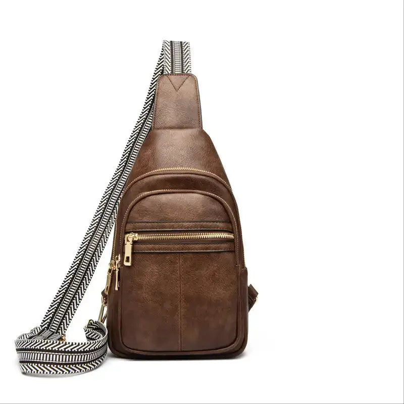 Small Sling Bag For Women Men Crossbody Bags Trendy Bakpack Fanny Packs Chest Bag For Travel - Brown - 5