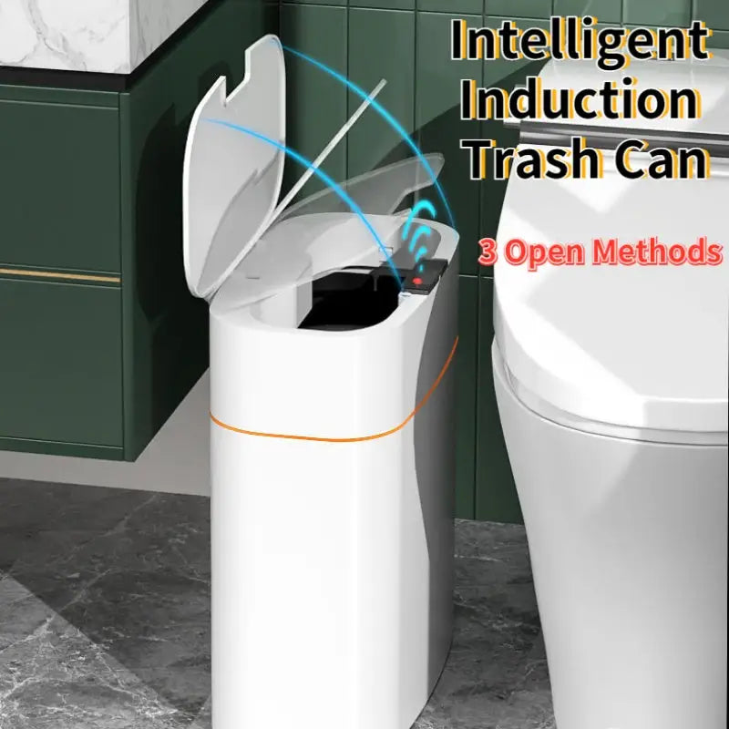Smart Trash Can With Lid For Bedroom And Living Room Kitchen Storage Box Trash Can Induction Small Car Box Automatic Smart Dustbin Smart Trash Bin Beyond Trends Hub