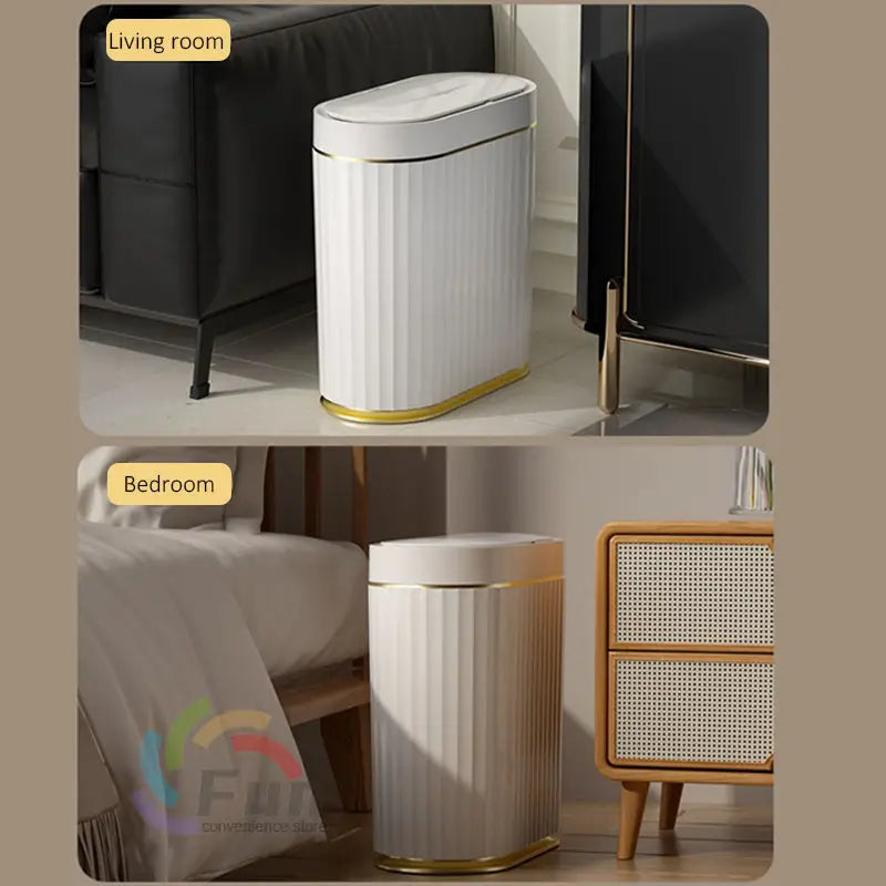 Smart Trash Can With Lid For Bedroom And Living Room Kitchen Storage Box Trash Can Induction Small Car Box Automatic Smart Dustbin Smart Trash Bin Beyond Trends Hub