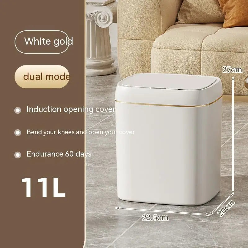 Smart Trash Can With Lid For Bedroom And Living Room Kitchen Storage Box Trash Can Induction Small Car Box Automatic Smart Dustbin Smart Trash Bin Beyond Trends Hub