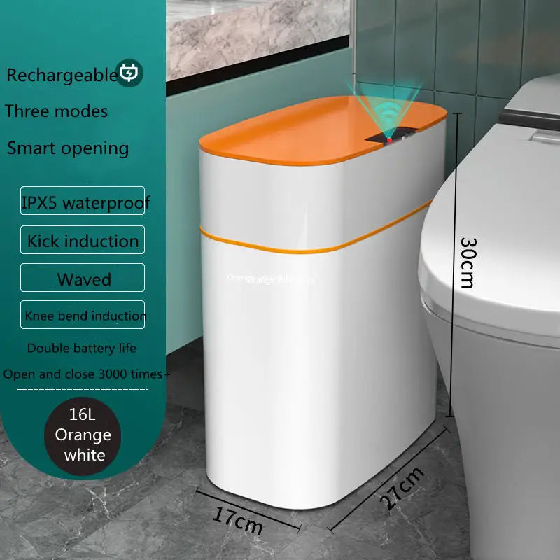 Smart Trash Can With Lid For Bedroom And Living Room Kitchen Storage Box Trash Can Induction Small Car Box Automatic Smart Dustbin Smart Trash Bin Beyond Trends Hub