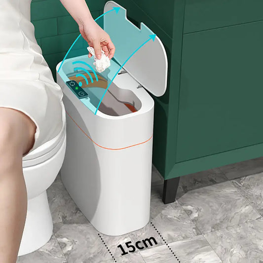 Smart Trash Can With Lid For Bedroom And Living Room Kitchen Storage Box Trash Can Induction Small Car Box Automatic Smart Dustbin Smart Trash Bin Beyond Trends Hub