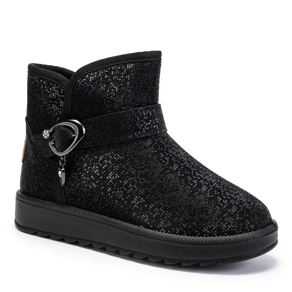 Snow Boots Women Winter Fleece-lined Thicken One Pedal Cotton Shoes Women Ankle Boots Beyond Trends Hub